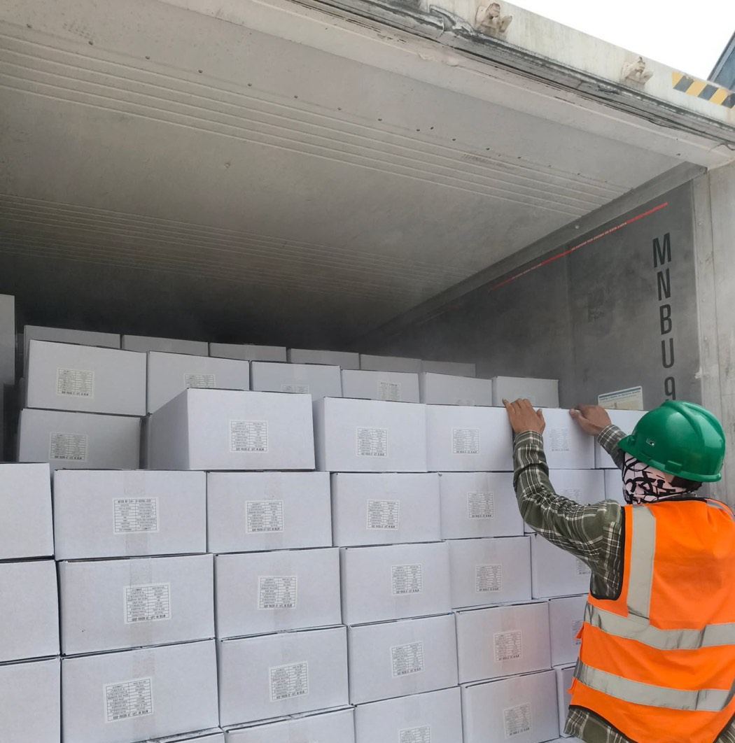 Stuffing a reefer container at General Santos City